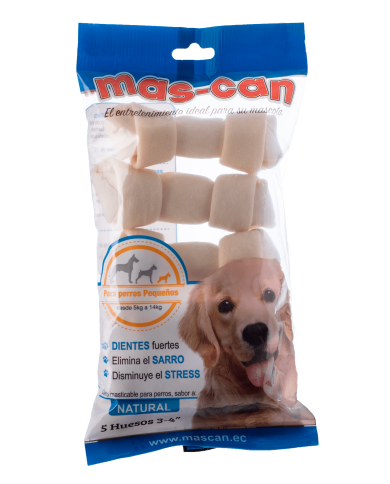 Idóneo para mi estrés. Huesos masticables 3-4 cms para Perros Pequeños