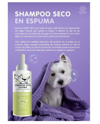 Shampoo Seco en Espuma sin uso de agua