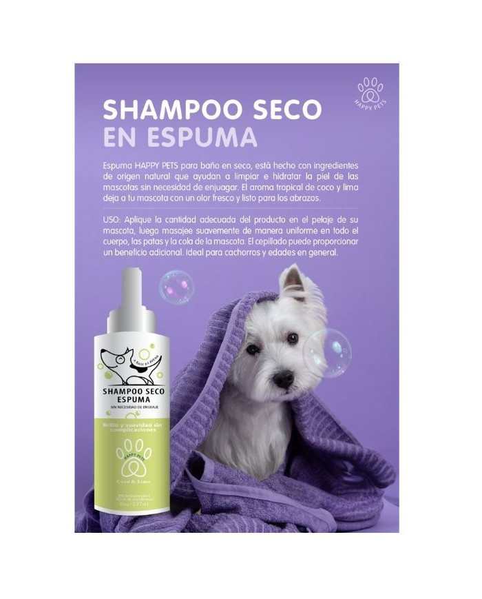 Shampoo Seco en Espuma sin uso de agua