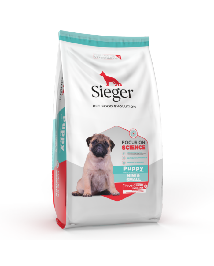 Alimento Super Premium Sieger Puppy Mini Small, merezco lo mejor, soy cachorro y de raza pequeña