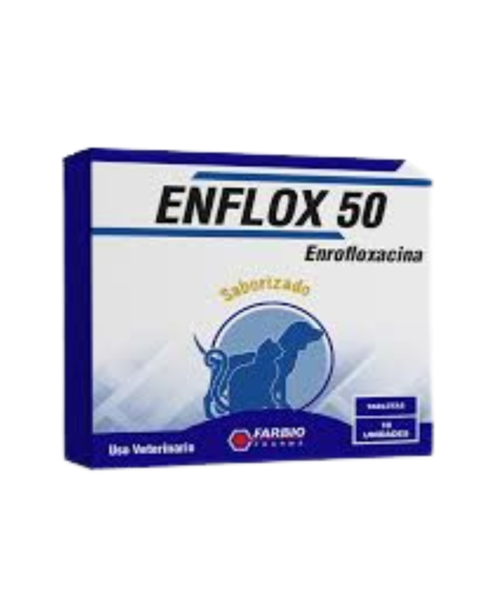 Enrofloxacina, Enflox 50 mg Antibiótico