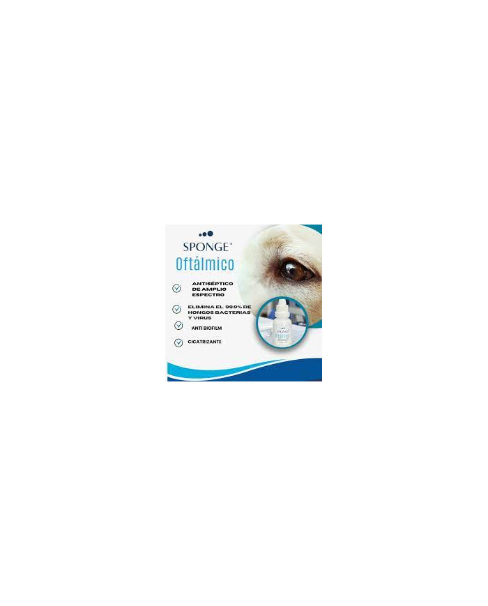 Colirio Sponge Oftálmico Limpiador Ocular para perros, gatos y caballos