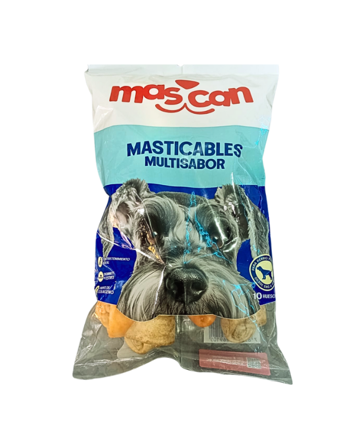 Huesos masticables multisabores, 3-4 cms para Perros Pequeños. Idóneo para reducir el sarro