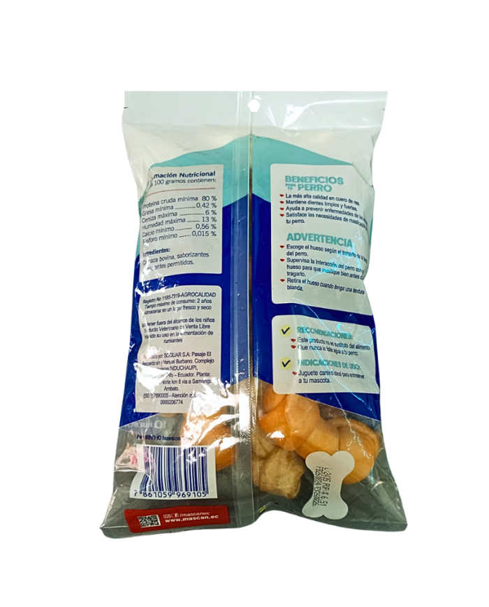 Huesos masticables multisabores, 3-4 cms para Perros Pequeños. Idóneo para reducir el sarro