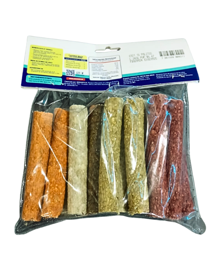 Palitos gruesos multisabor masticables para Perros todos los tamaños. Idóneo para mi higiene dental