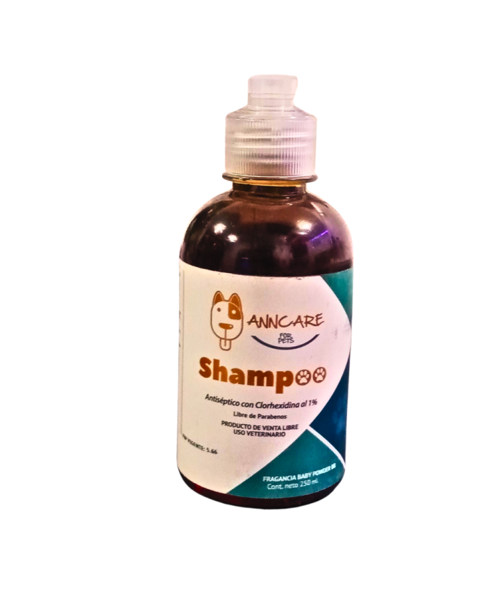 Shampoo Anncare con Clorhexidina al 1% para baño sano