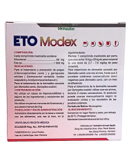 Antipulgas y Garrapatas y tratamiento dermatitis. Eto Modex