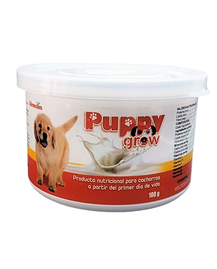 Leche sustituta de la leche materna para cachorros desde el primer día. Puppy Grow