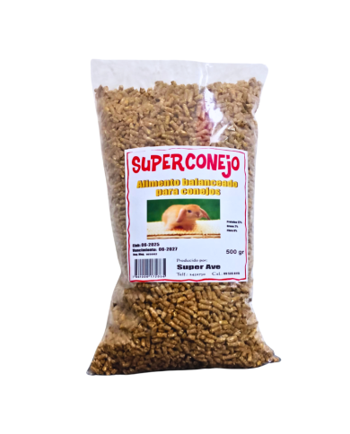 Alimento balanceado para conejos. Super Conejo