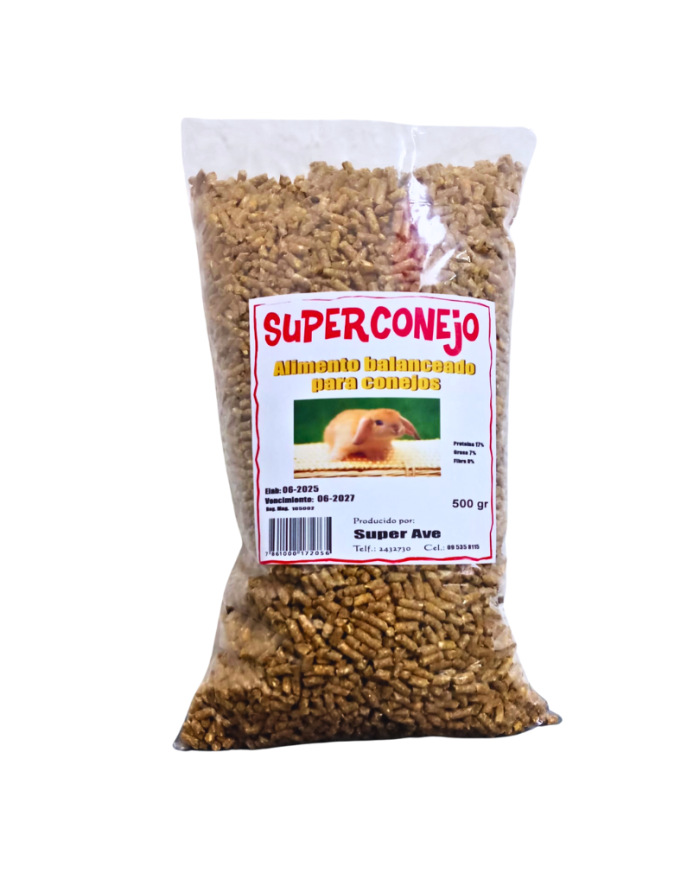 Alimento balanceado para conejos. Super Conejo