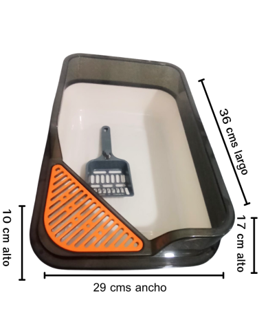 Arenero con base, tapa y pala