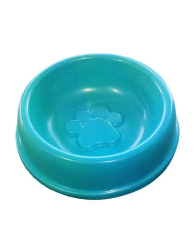 Plato circular huella para perros