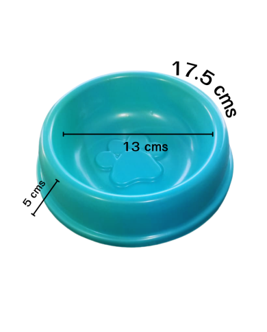 Plato circular huella para perros