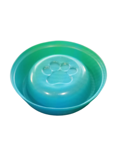 Plato circular huella para perros