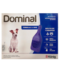 Pipeta Antipulgas Garrapatas Dominal para perros. Además repelente de mosquitos