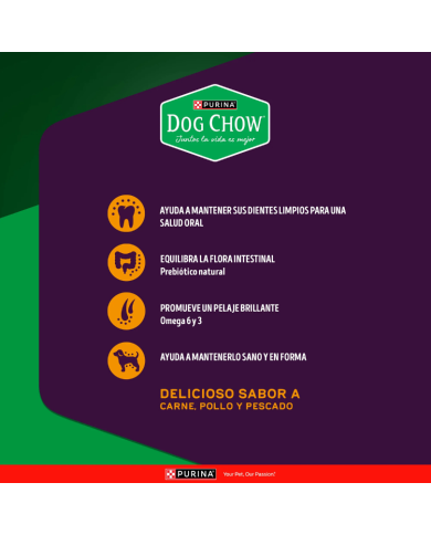 Dog Chow Triple Proteína Extra Life Alimento para Perros todas las razas