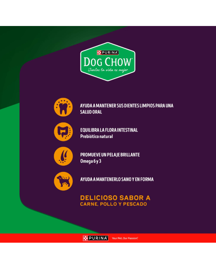 Dog Chow Triple Proteína Extra Life Alimento para Perros todas las razas