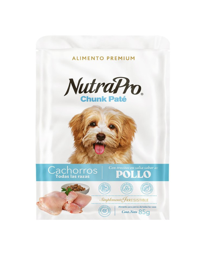 Alimento Húmedo para Cachorros Nutrapro pouch Pollo