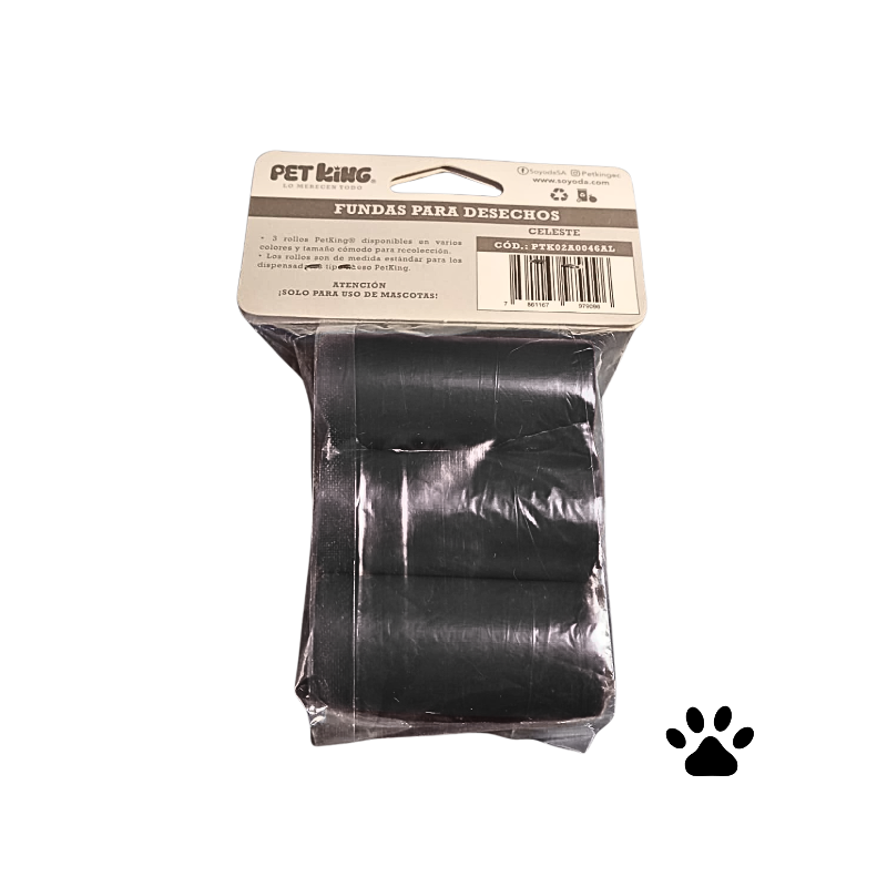 Fundas recolectoras de desechos, pack x 3. Total 60 fundas plásticas