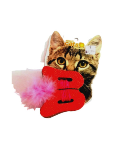 Juguete mariposa de cartón para gato