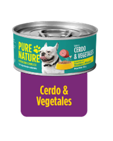 Pure Nature sabor Cerdo y Vegetales