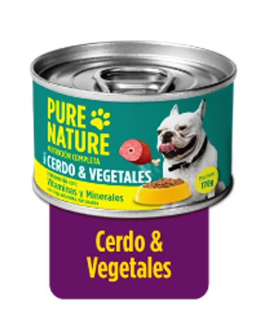 Pure Nature sabor Cerdo y Vegetales