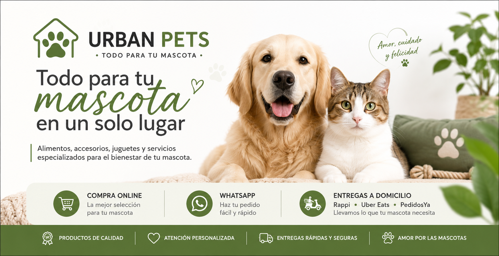 Todo lo que tu mascota necesita: productos de calidad, atención personalizada y envíos a domicilio